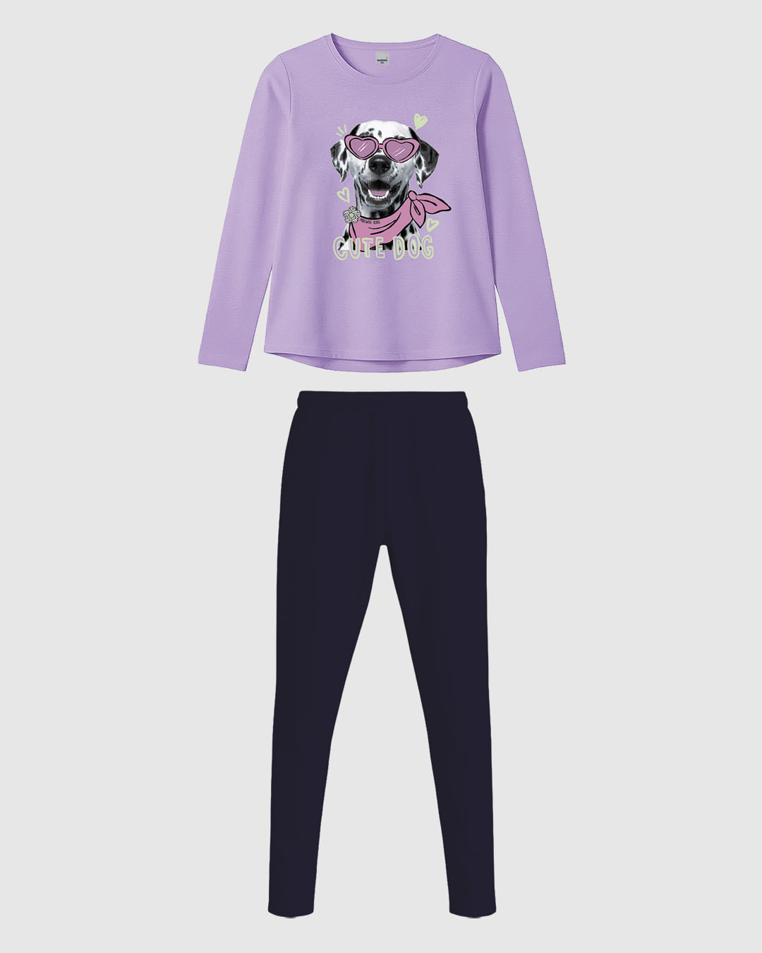 Conjunto Infantil Menina Blusa Estampa Frontal E Calça Malwee Kids
