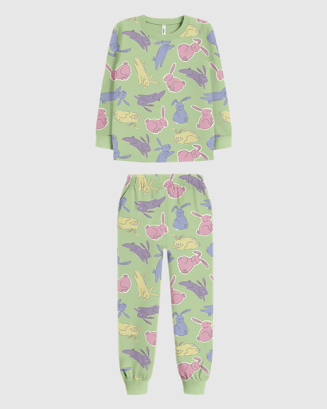 Pijama Infantil Menina Blusa E Calça Estampa Rotativa Em Algodão Malwee Kids