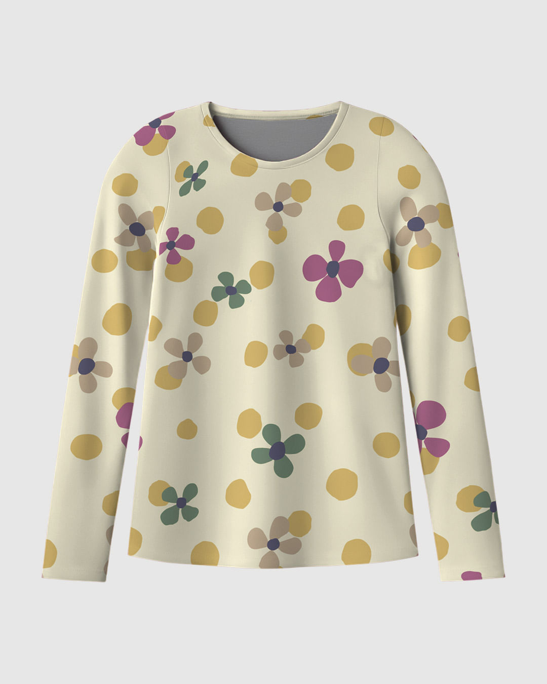 Blusa Infantil Menina Manga Longa Estampada Em Algodão Malwee Kids