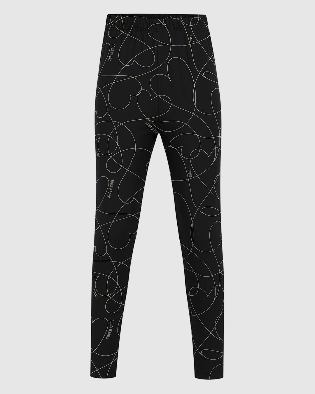 Calça Legging Infantil Estampada Em Moletom Stretch Flanelado Malwee Kids