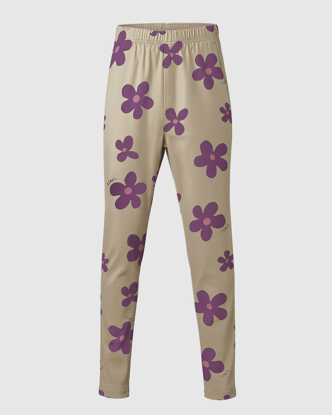Calça Legging Infantil Estampada Em Moletom Stretch Flanelado Malwee Kids