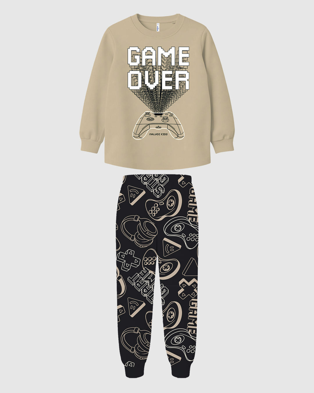 Pijama Infantil Menino Game Over Brilha No Escuro Em Algodão Malwee Kids