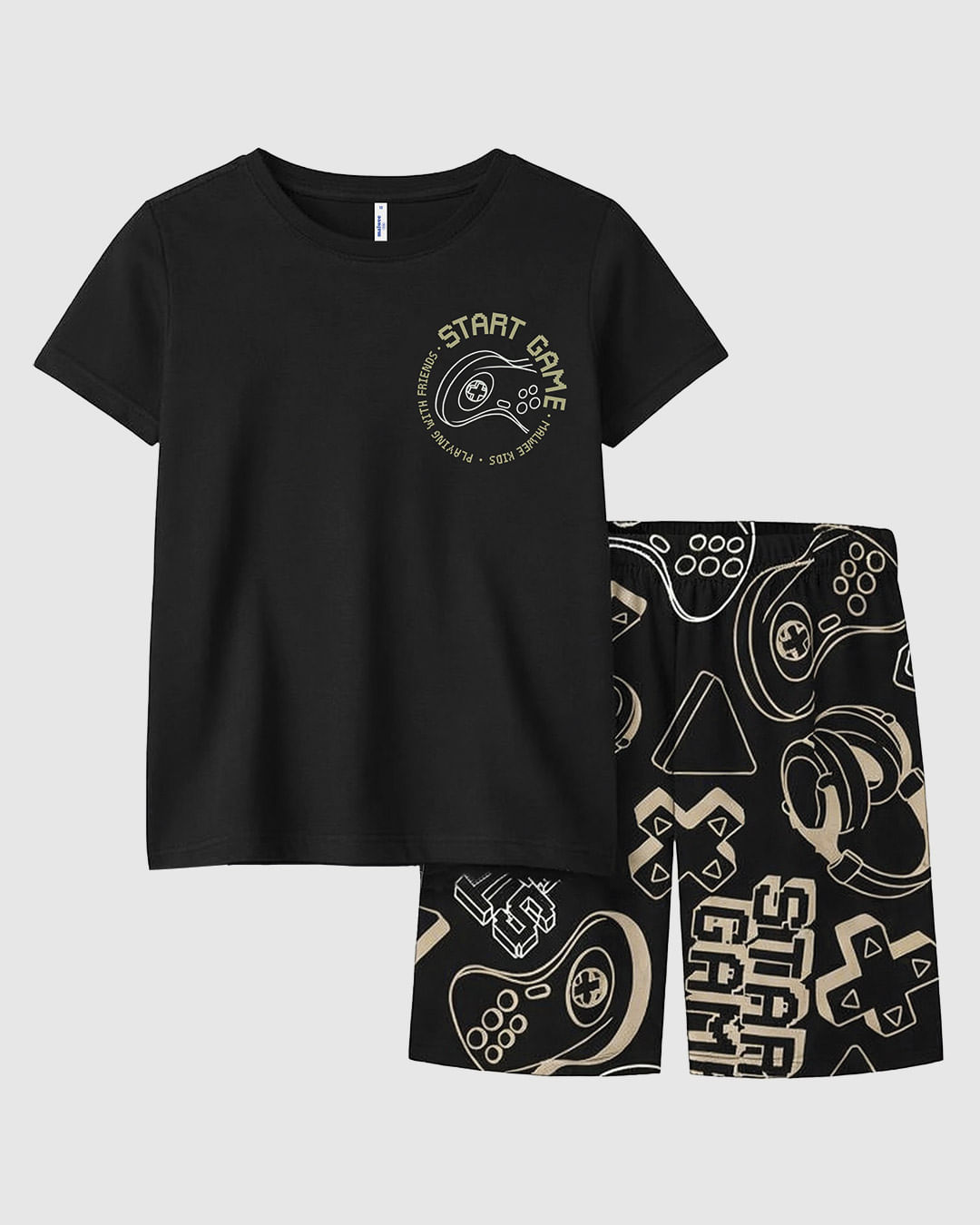 Pijama Infantil Menino Camiseta E Shorts Brilha No Escuro Malwee Kids