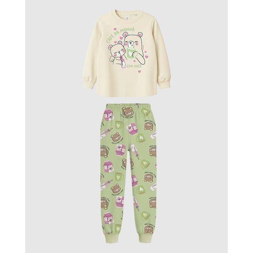 Pijama Infantil Menina Blusa e Calça Estampada em Algodão Malwee Kids