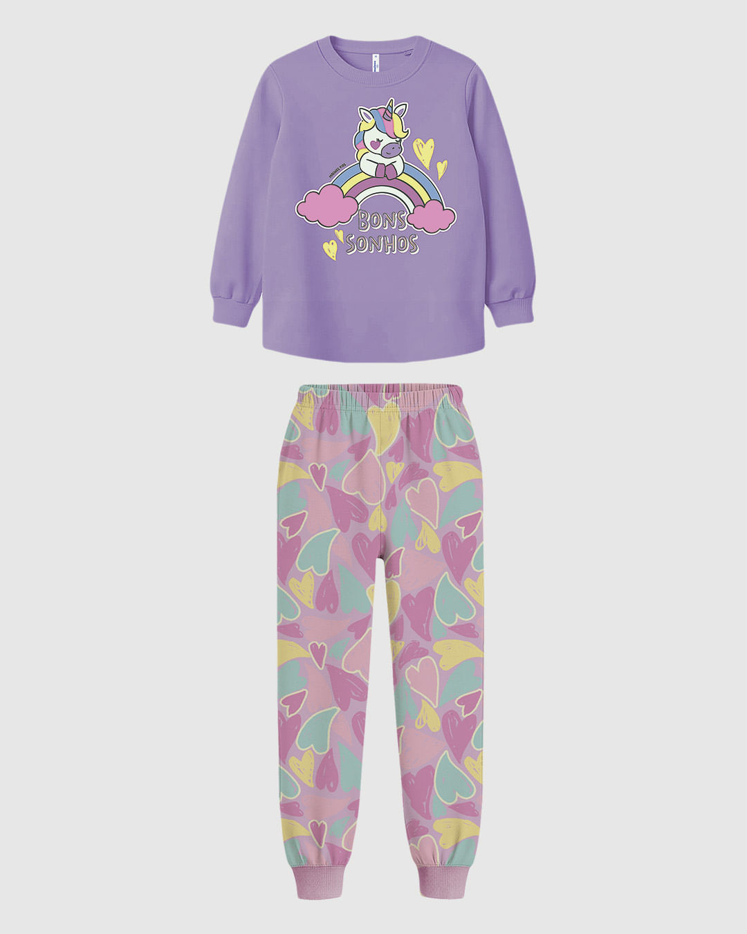 Pijama Infantil Menina Blusa E Calça Estampada Em Algodão Malwee Kids