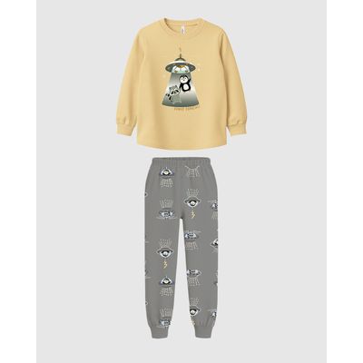 Pijama Infantil Menino Sonho Espacial Brilha No Escuro Em Algodão Malwee Kids