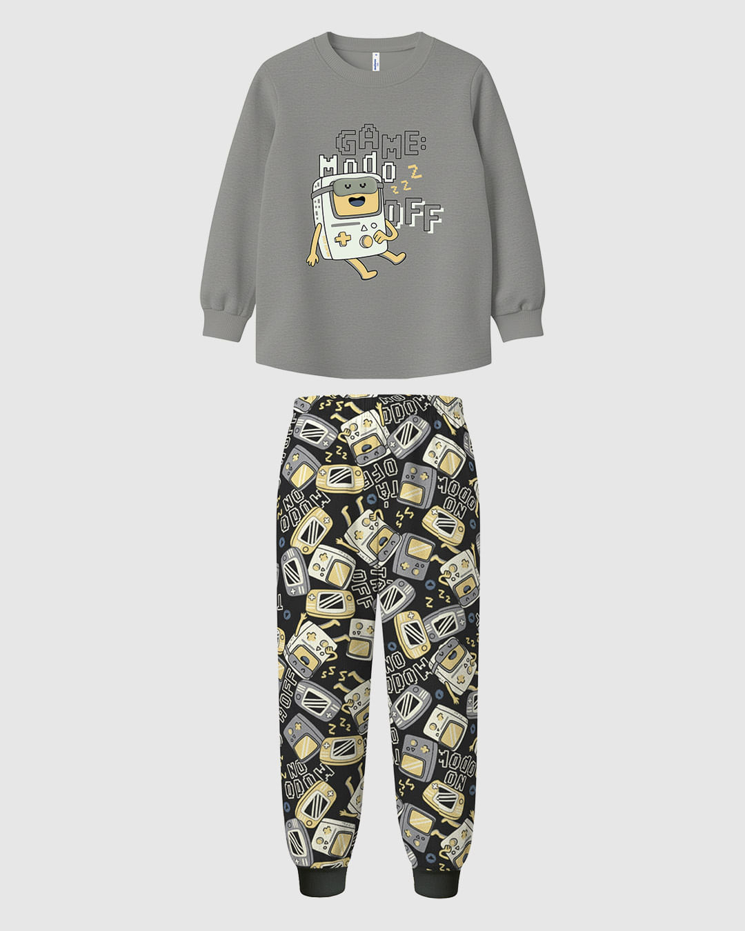 Pijama Longo Infantil Menino Game Modo Off em Algodão Malwee Kids