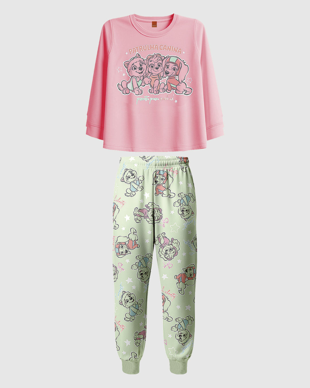 Pijama Infantil Menina Blusa E Calça Patrulha Canina Em Algodão Malwee Kids
