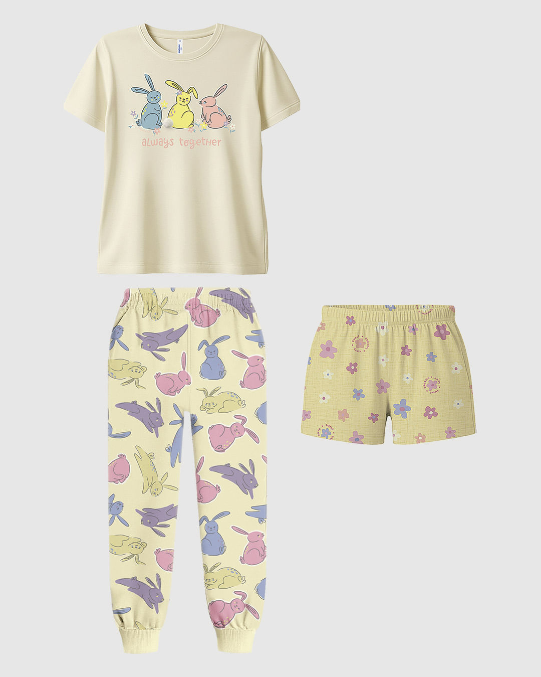 Pijama Infantil Menina 3 Peças Always Together + Aplique Em Algodão Malwee Kids