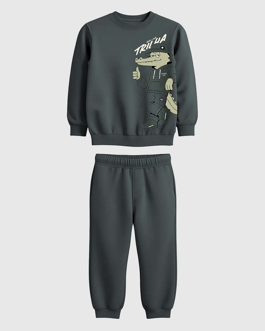 Conjunto Infantil Menino Rei Da Trilha Em Moletom Flanelado Malwee Kids