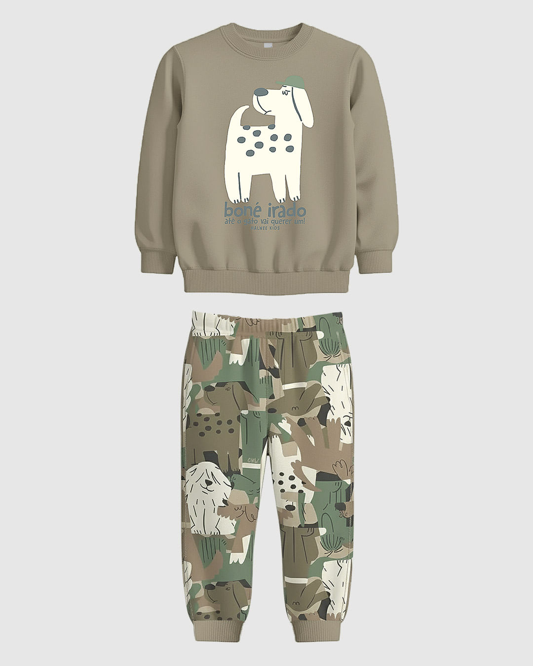 Conjunto Infantil Menino Estampa Puff Em Moletom Flanelado Malwee Kids