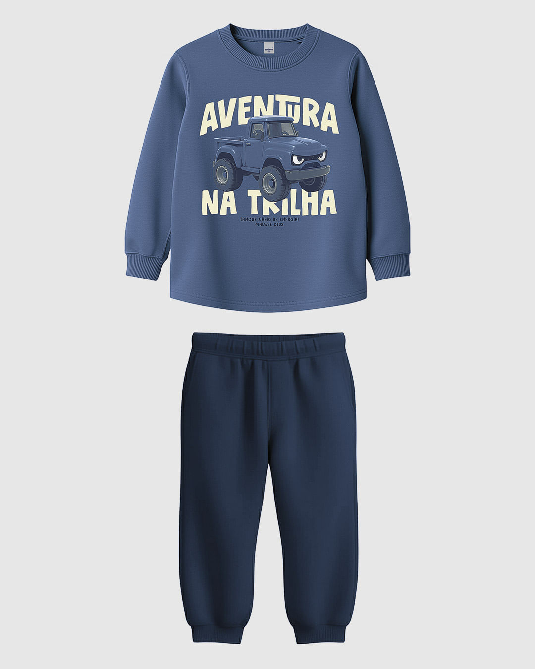 Conjunto Infantil Menino Aventura Na Trilha Em Moletom Flanelado Malwee Kids