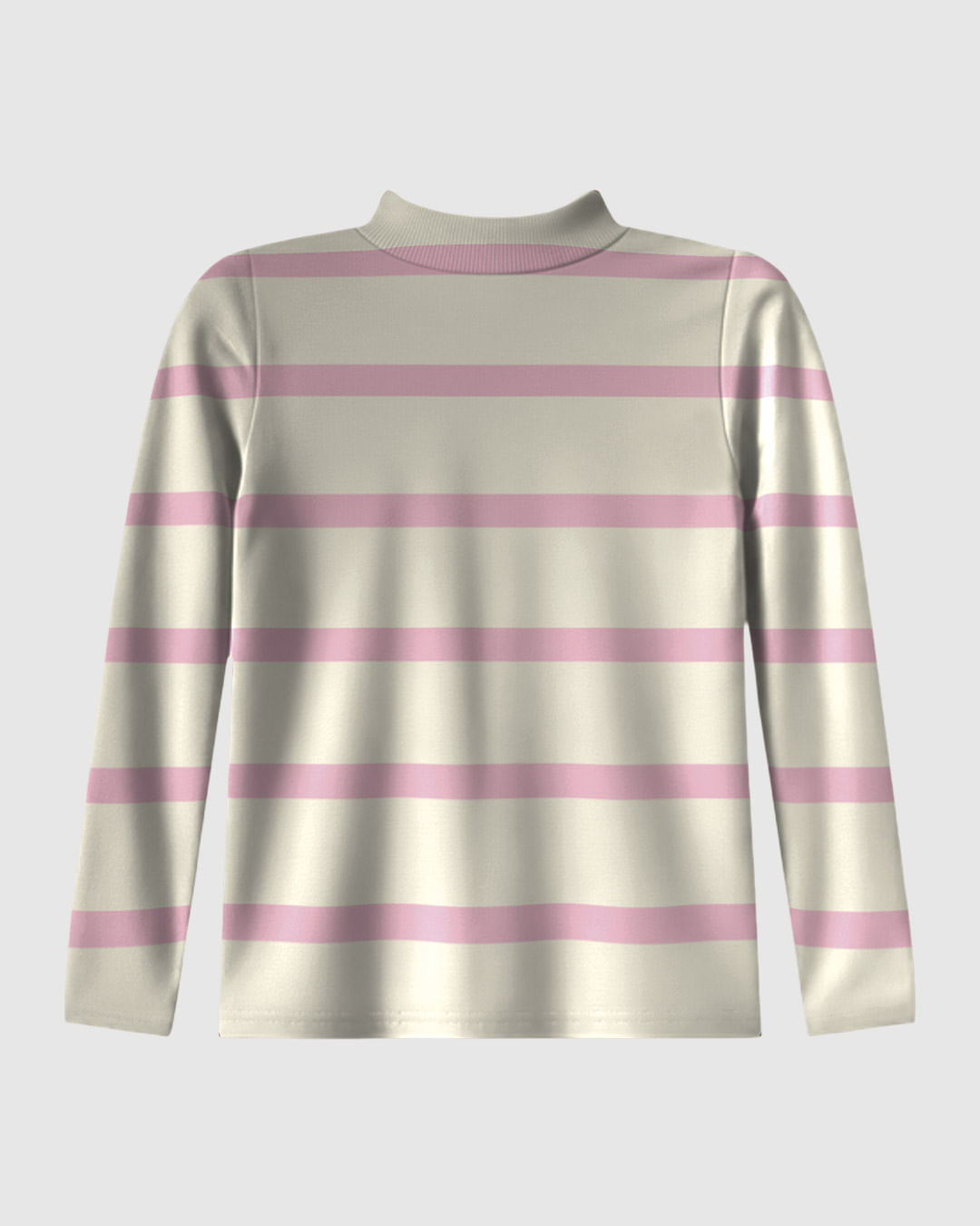 Blusa Infantil Menina Listrada Gola Alta Manga Longa Em Ribana Malwee Kids