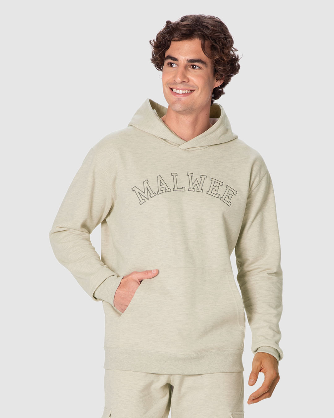 Blusão Masculino Regular Bordado Frontal Malwee Em Moletom Flanelado
