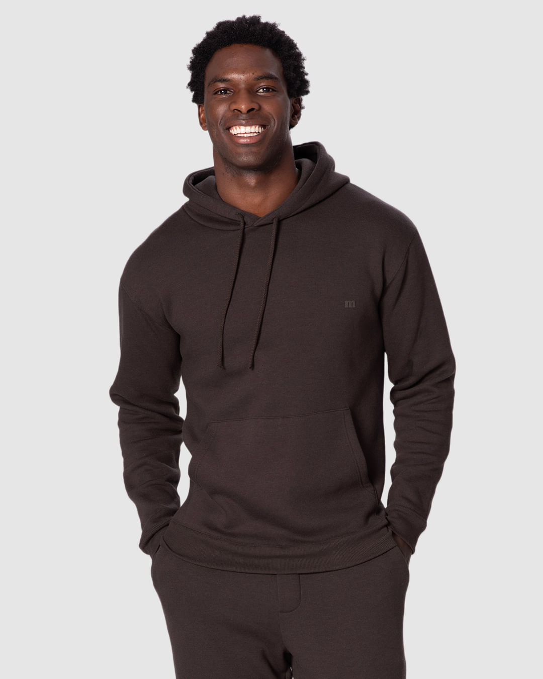 Blusão Masculino Regular Com Capuz Em Moletom Do Abraço