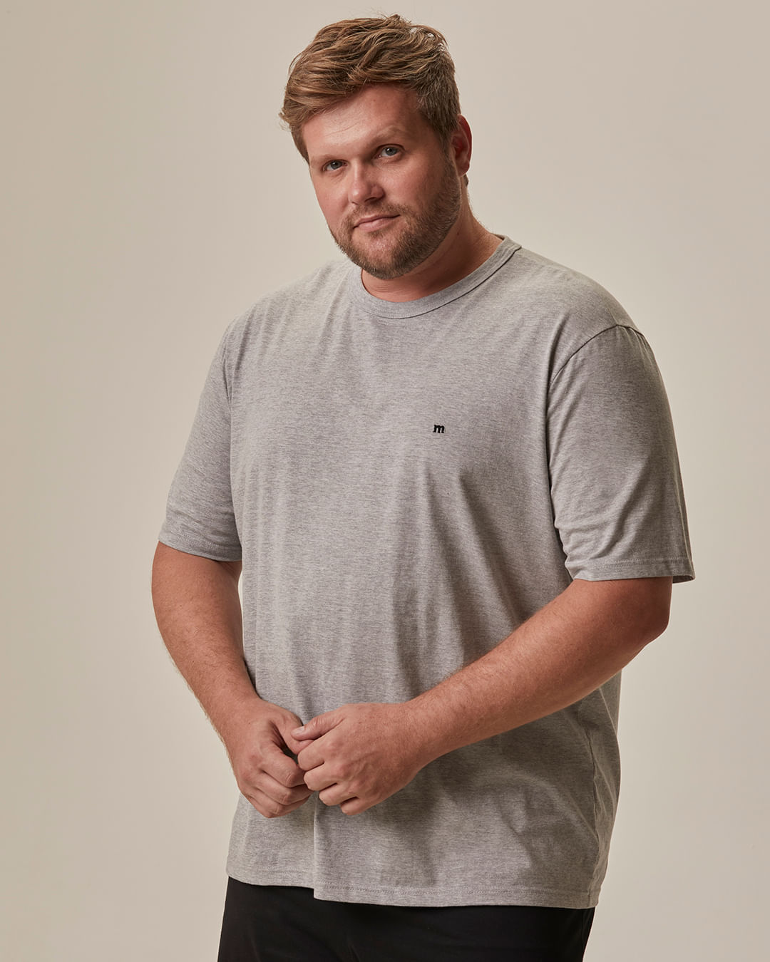 Pijama Curto Masculino Plus Size Camiseta E Shorts Em Malha Algodão