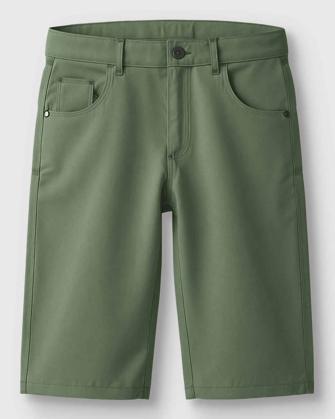 Bermuda Menino Comfort Bolso Funcional Em Sarja Com Elastano - Carinhoso - Verde - 6