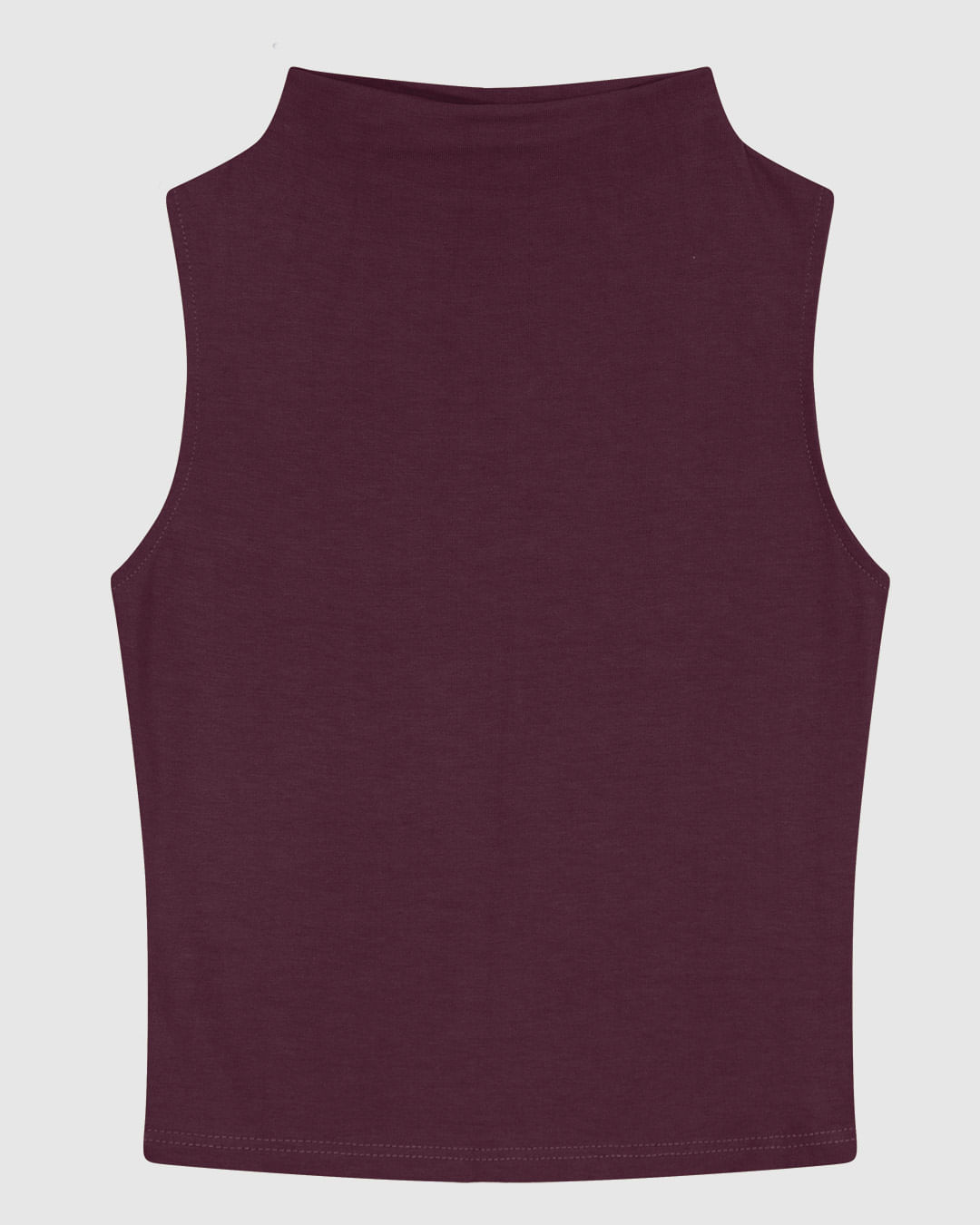 Regata Justa Feminina Gola Alta Sem Manga Em Malha Viscose Stretch - ENFIM