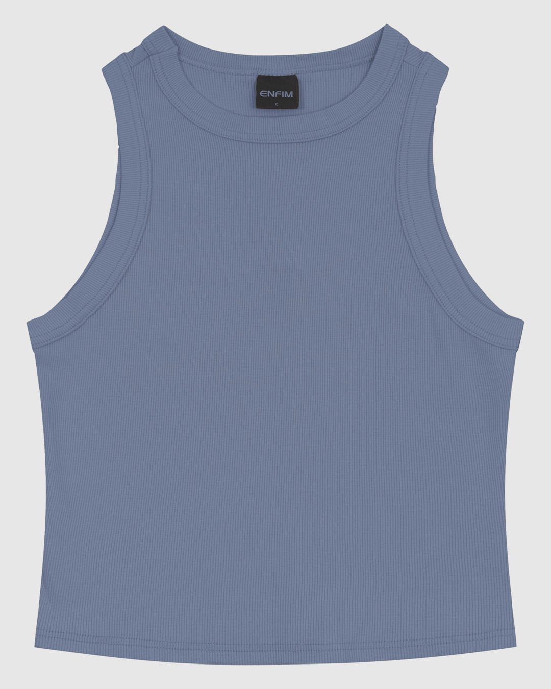 Regata Feminina Decote Halter Neck Em Ribana - ENFIM