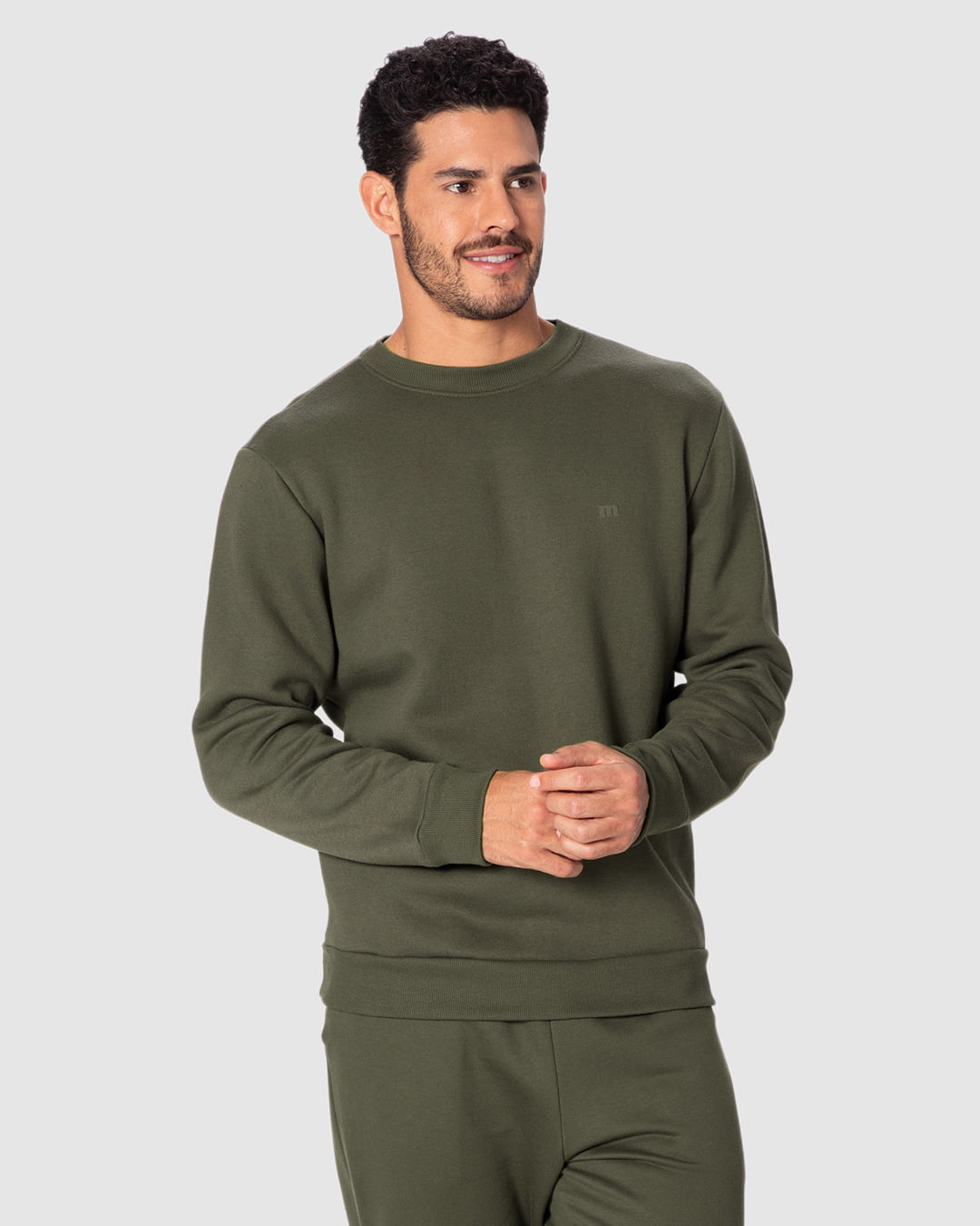 Blusão Masculino Regular Flanelado Em Moletom Do Abraço