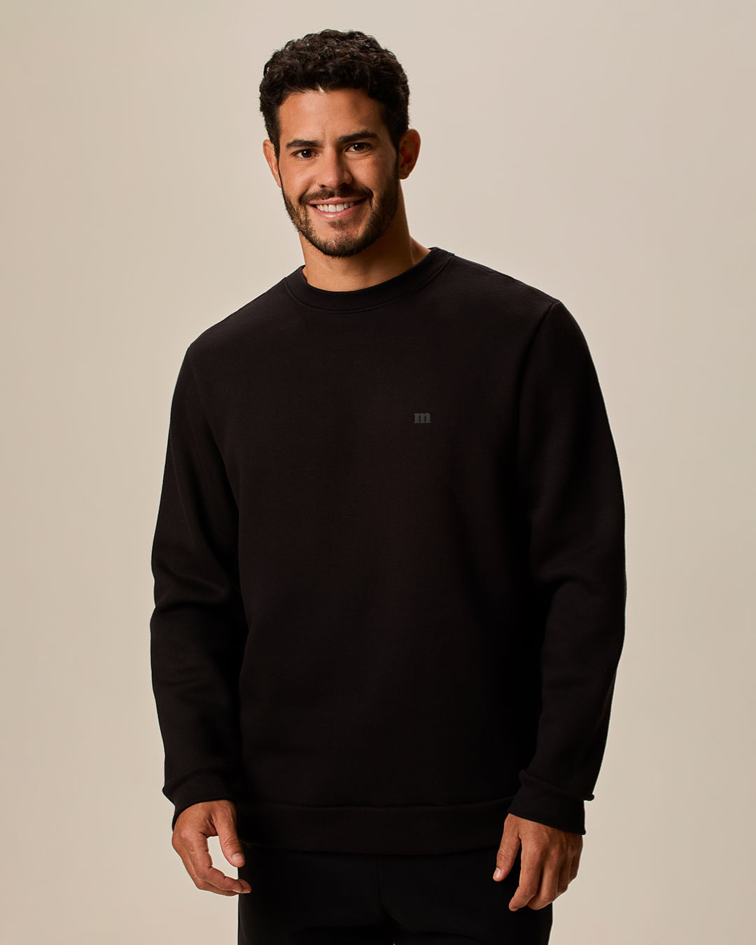 Blusão Masculino Regular Flanelado Em Moletom Do Abraço