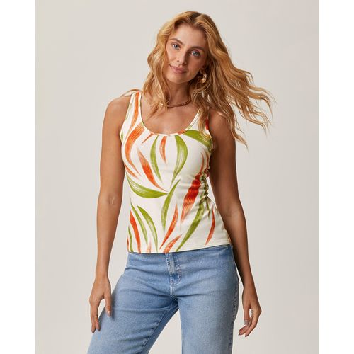 Regata Justa Feminina Estampa Digital em Viscose Stretch