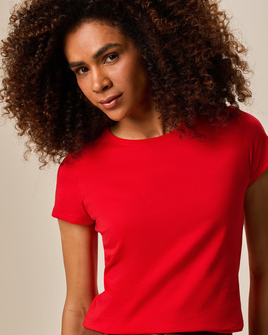 Blusa Básica Feminina Baby Look Em Algodão