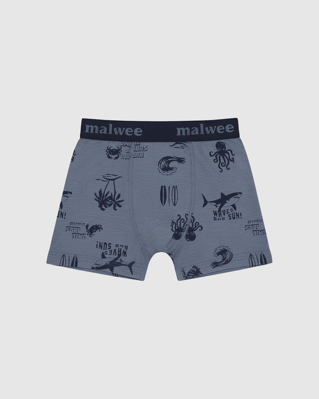 Kit 2 Cuecas Boxer Infantis Menino Em Algodão Com Elastano Malwee Kids