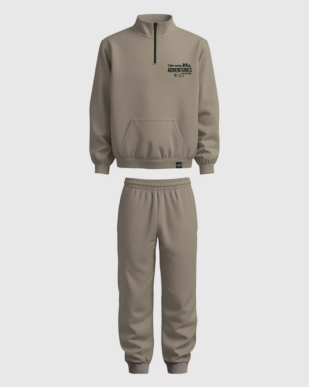 Conjunto Infantil Menino Blusão Gola Alta Com Zíper Em Moletinho Malwee Kids