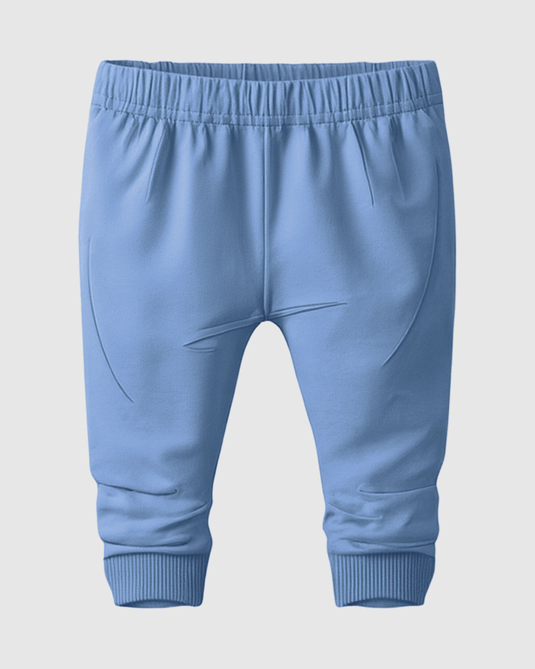 Calça Bebê Unissex Modelagem Saruel Em Malha Algodão Malwee Kids - Azul - 6M