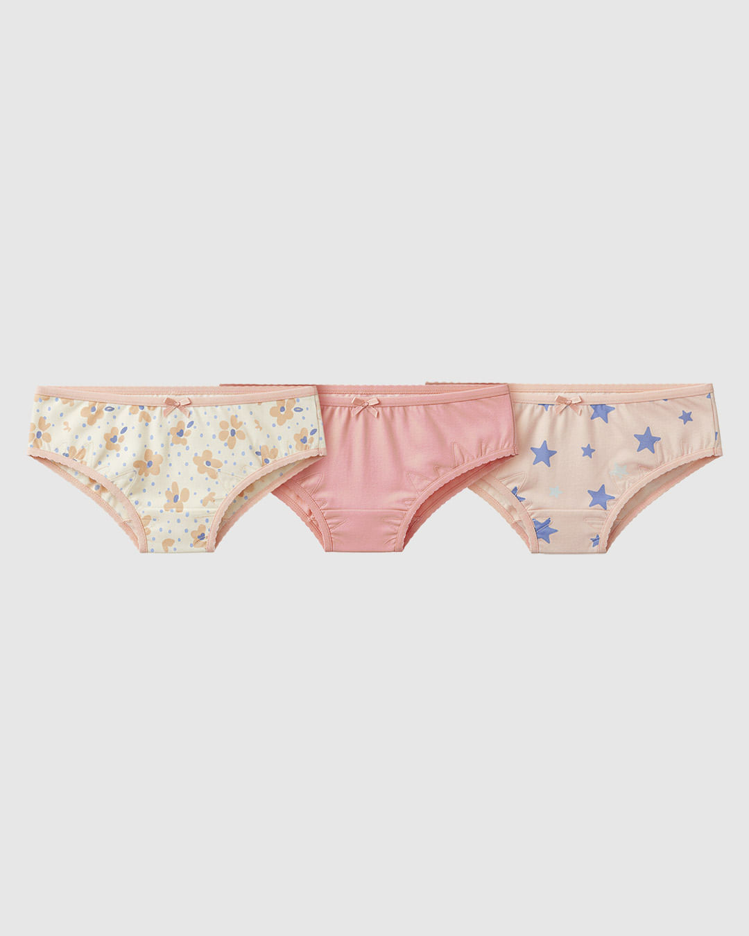Kit 3 Calcinhas Infantis Menina em Algodão Malwee Kids