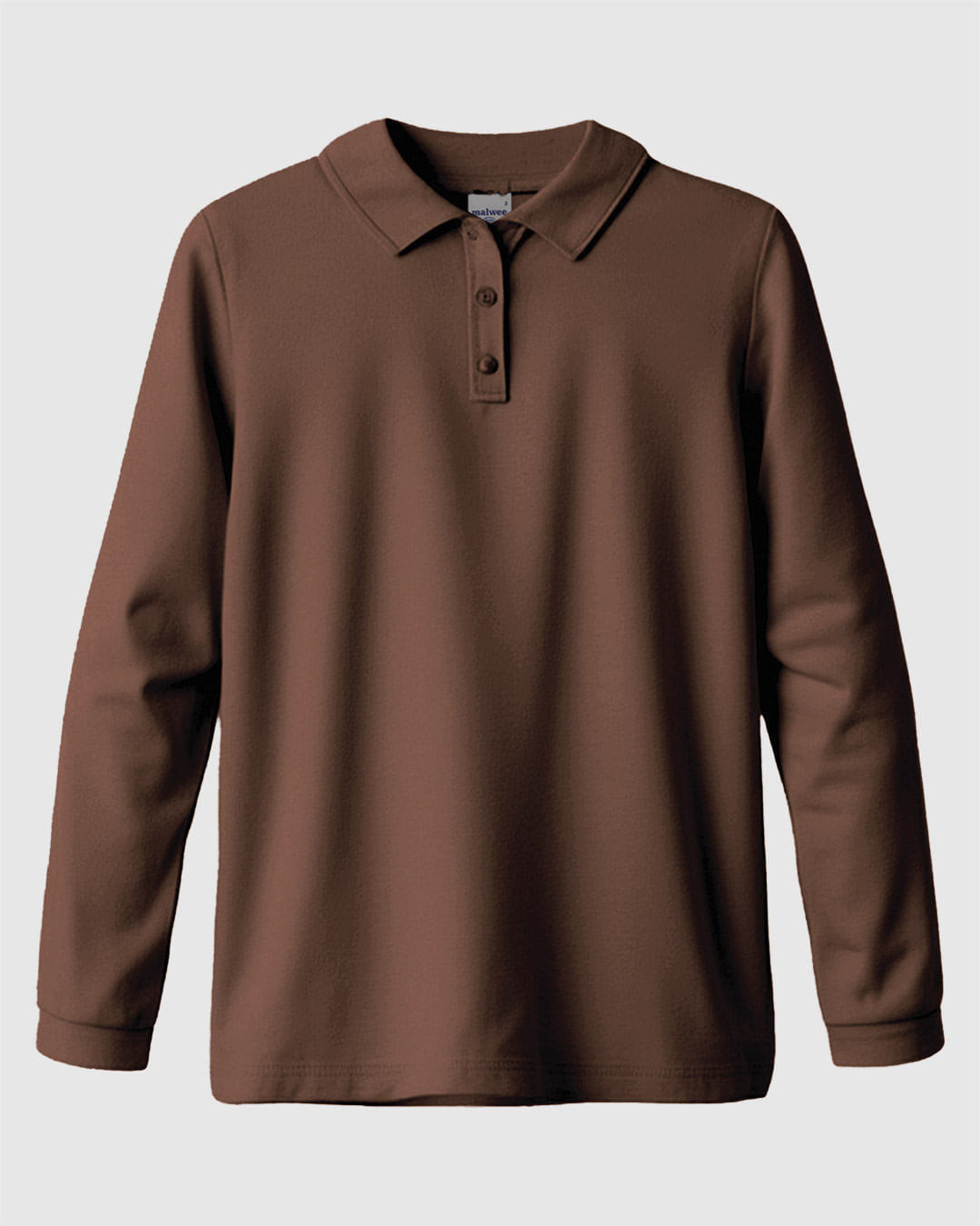 Camisa Polo Infantil Menino Manga Longa Em Algodão Malwee Kids