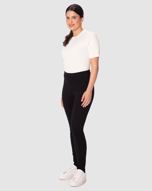 Calça Legging Feminina Montaria Em Malha Interlock Preto - P