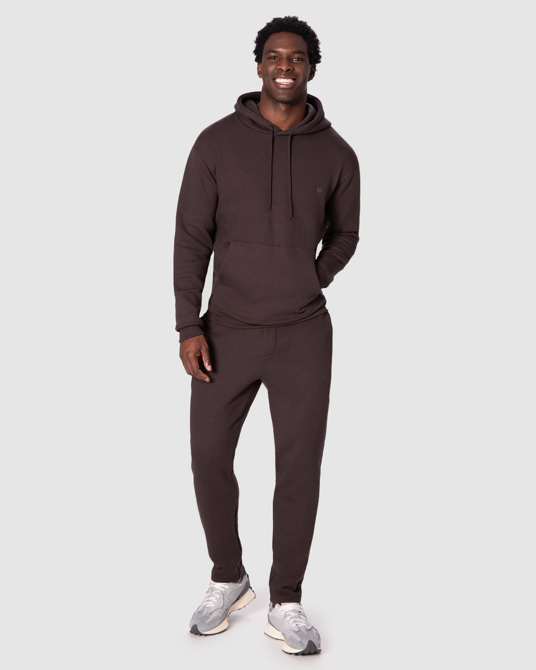 Calça Masculina Slim Cadarço Interno Em Moletom Do Abraço