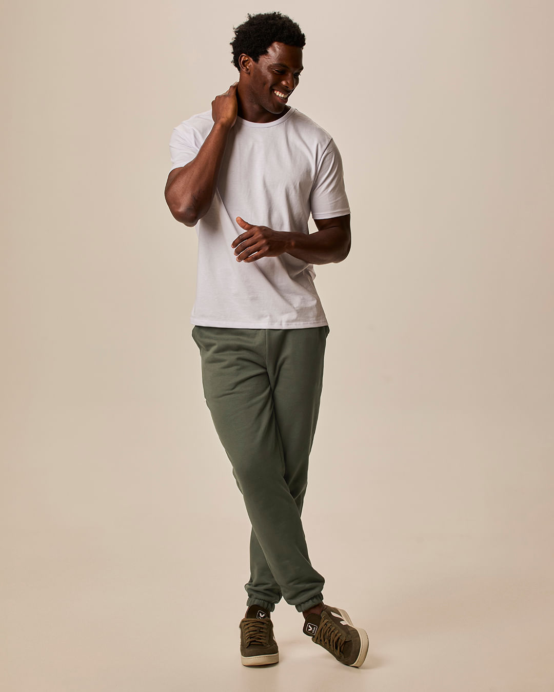 Calça Básica Masculina Jogger Bolso Faca Em Moletom Flanelado