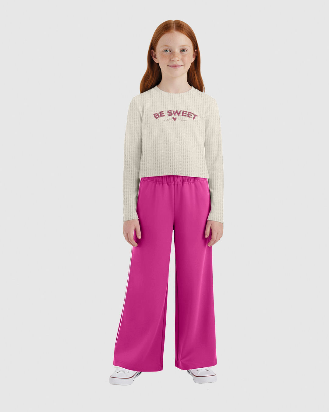 Conjunto Infantil Menina Blusa Manga Longa Be Sweet em Ribana Malwee Kids