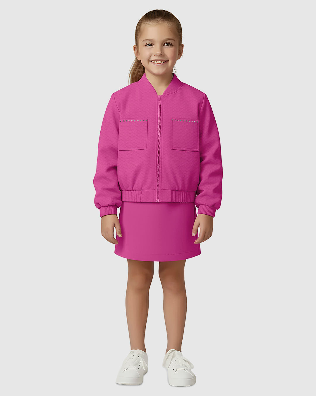 Jaqueta Infantil Menina Box Em Moletinho Texturizado Malwee Kids