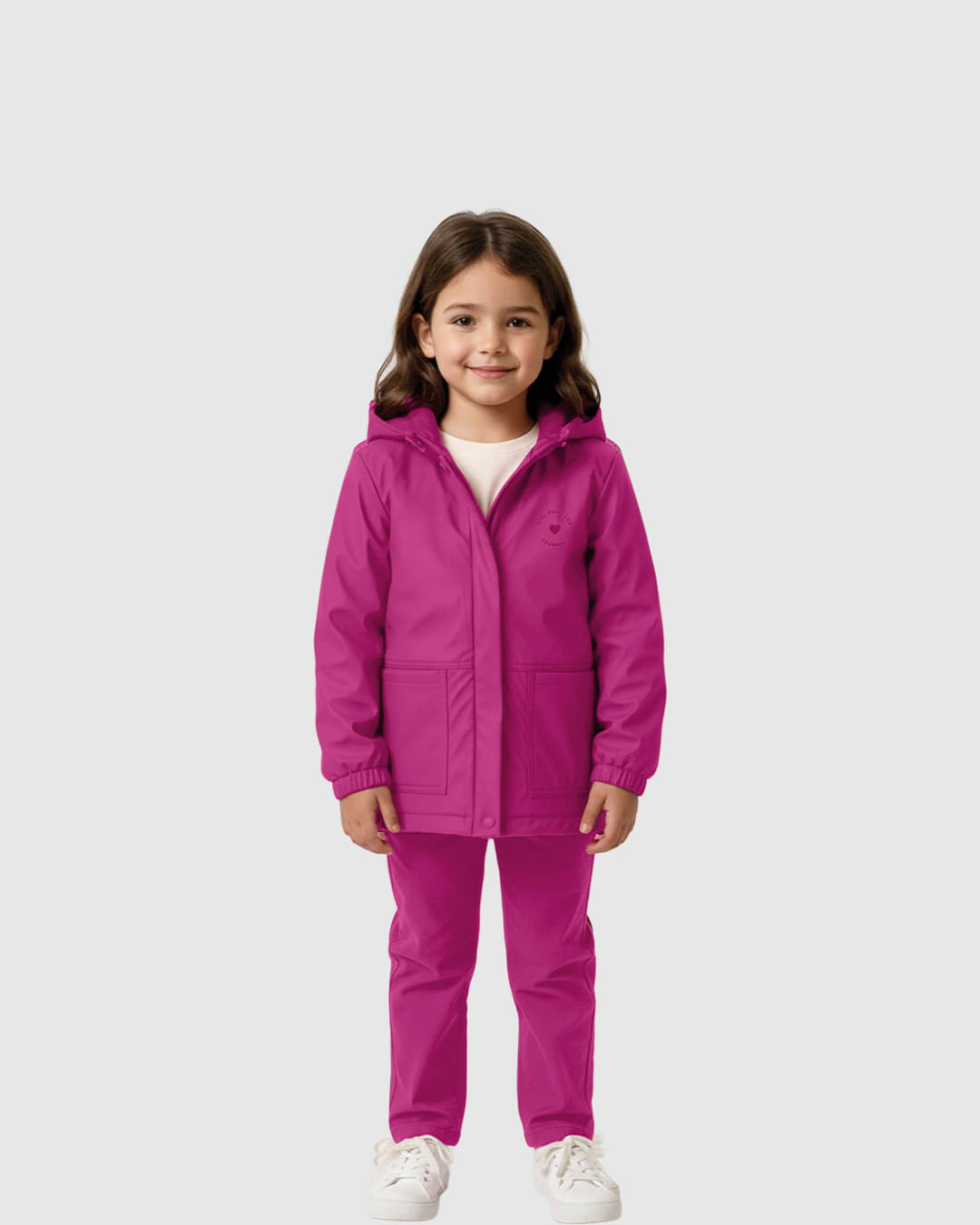 Jaqueta Infantil Feminina Alongada com Capuz em Nylon Malwee Kids