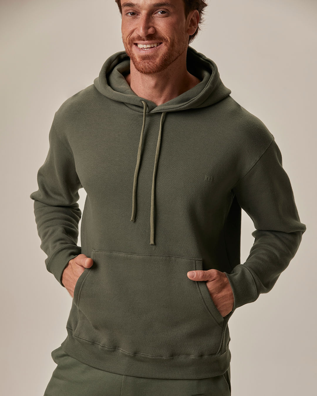 Blusão Masculino Regular Com Capuz Em Moletom Do Abraço