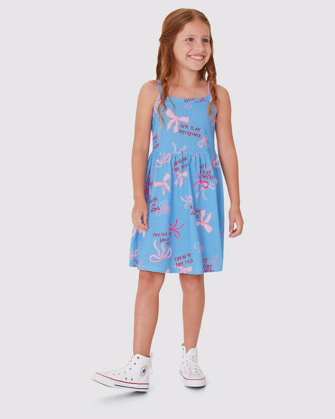 Vestido Infantil Rodado Decote Reto Em Algodão Malwee Kids
