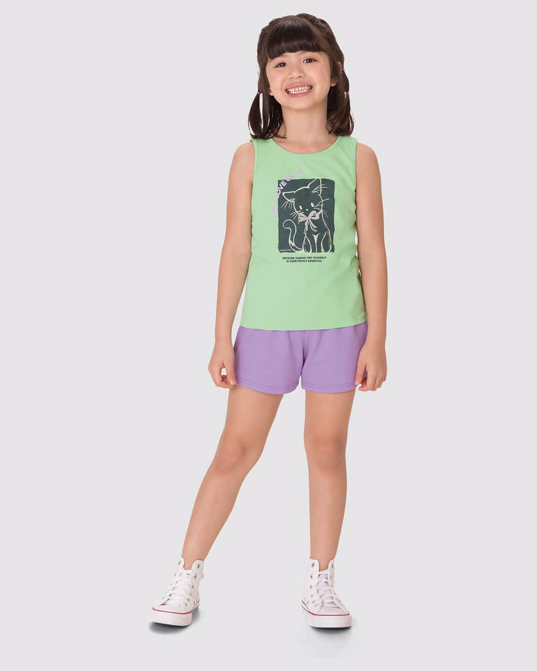 Conjunto Infantil Menina Selflove Club Em Algodão Malwee Kids