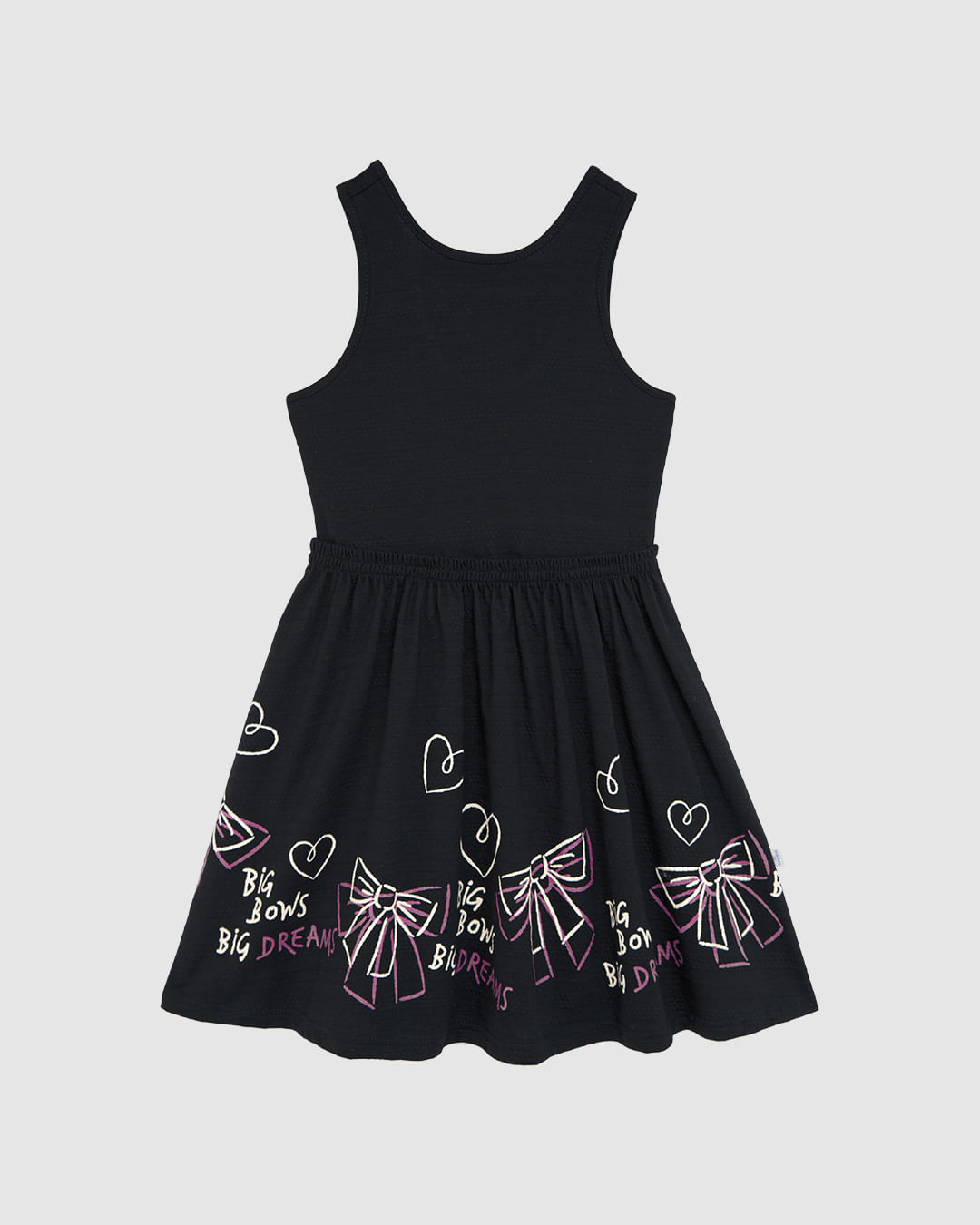 Vestido Infantil Big Bows Big Dreams Em Malha Texturizada Malwee Kids