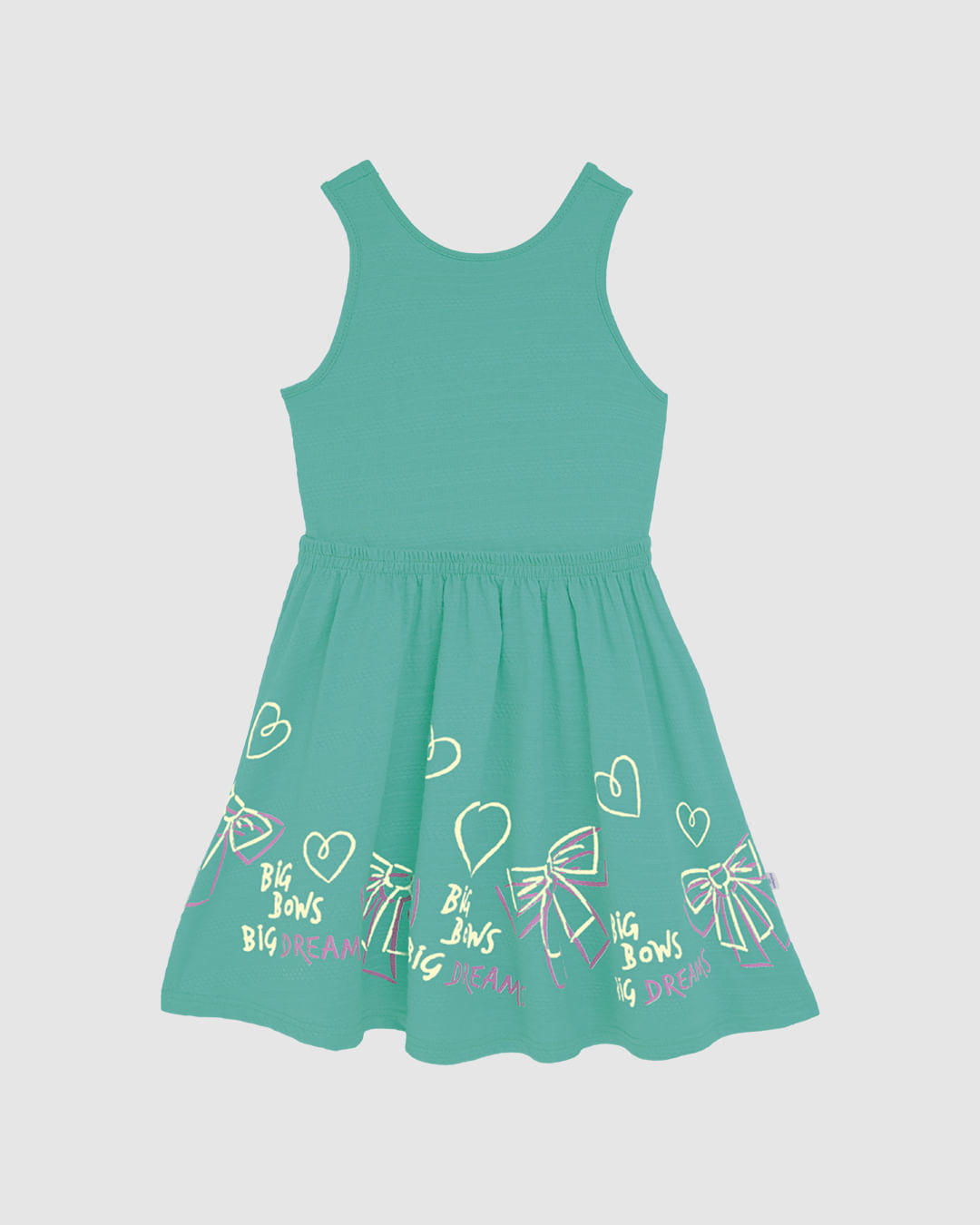 Vestido Infantil Big Bows Big Dreams Em Malha Texturizada Malwee Kids