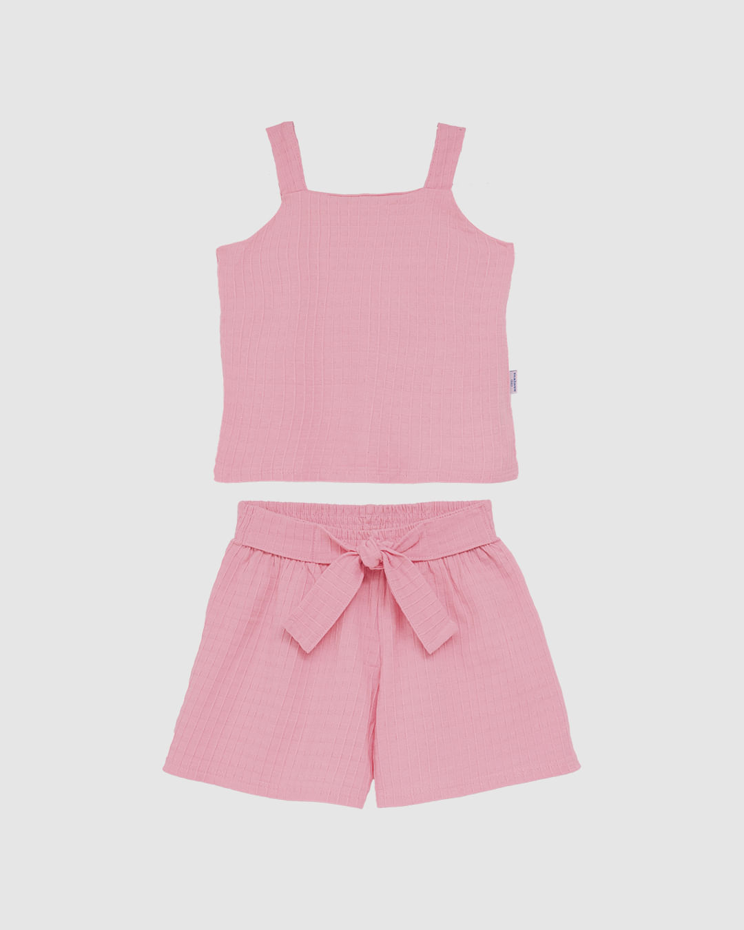 Conjunto Infantil Menina Regata E Shorts Godê Malha Texturizada Malwee Kids