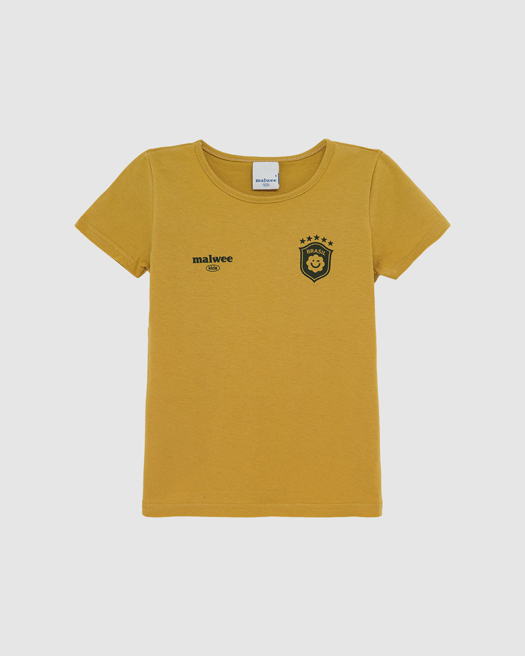 Blusa Infantil Menina Estampa Esportiva Brasil Em Algodão Malwee Kids