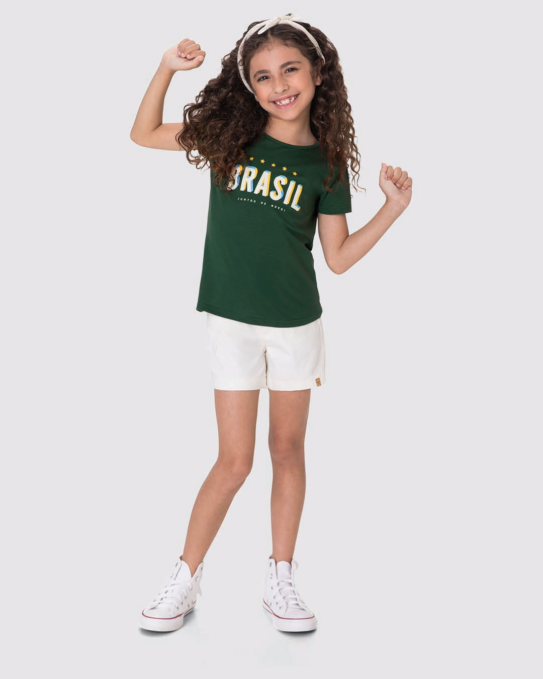 Blusa Infantil Menina Estampa Esportiva Brasil Juntos De Novo! Malwee Kids