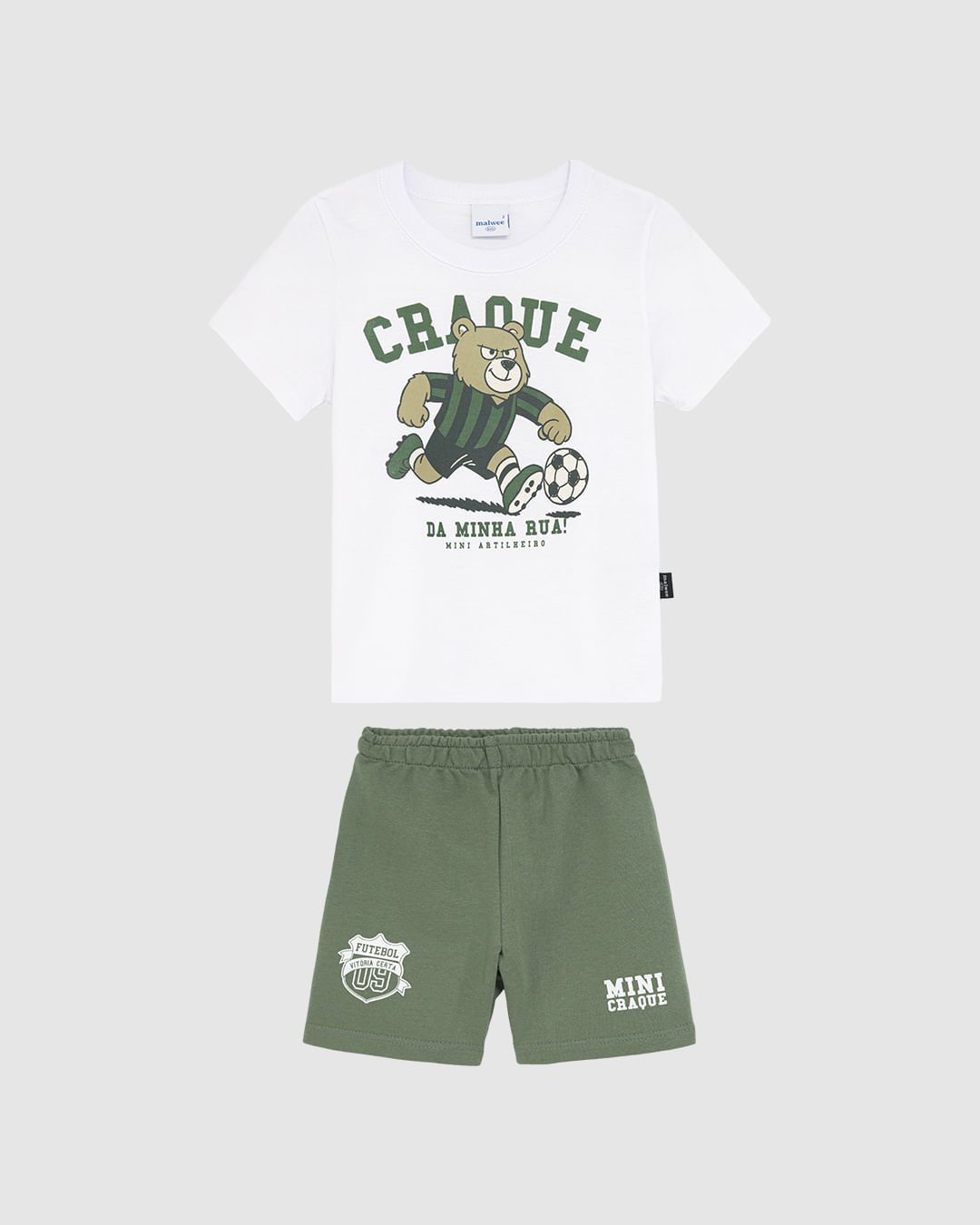 Conjunto Infantil Menino Craque Da Minha Rua! Em Algodão Malwee Kids