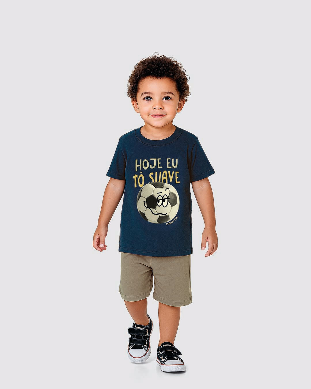 Conjunto Infantil Menino Camiseta Hoje Eu Tô Suave Em Algodão Malwee Kids