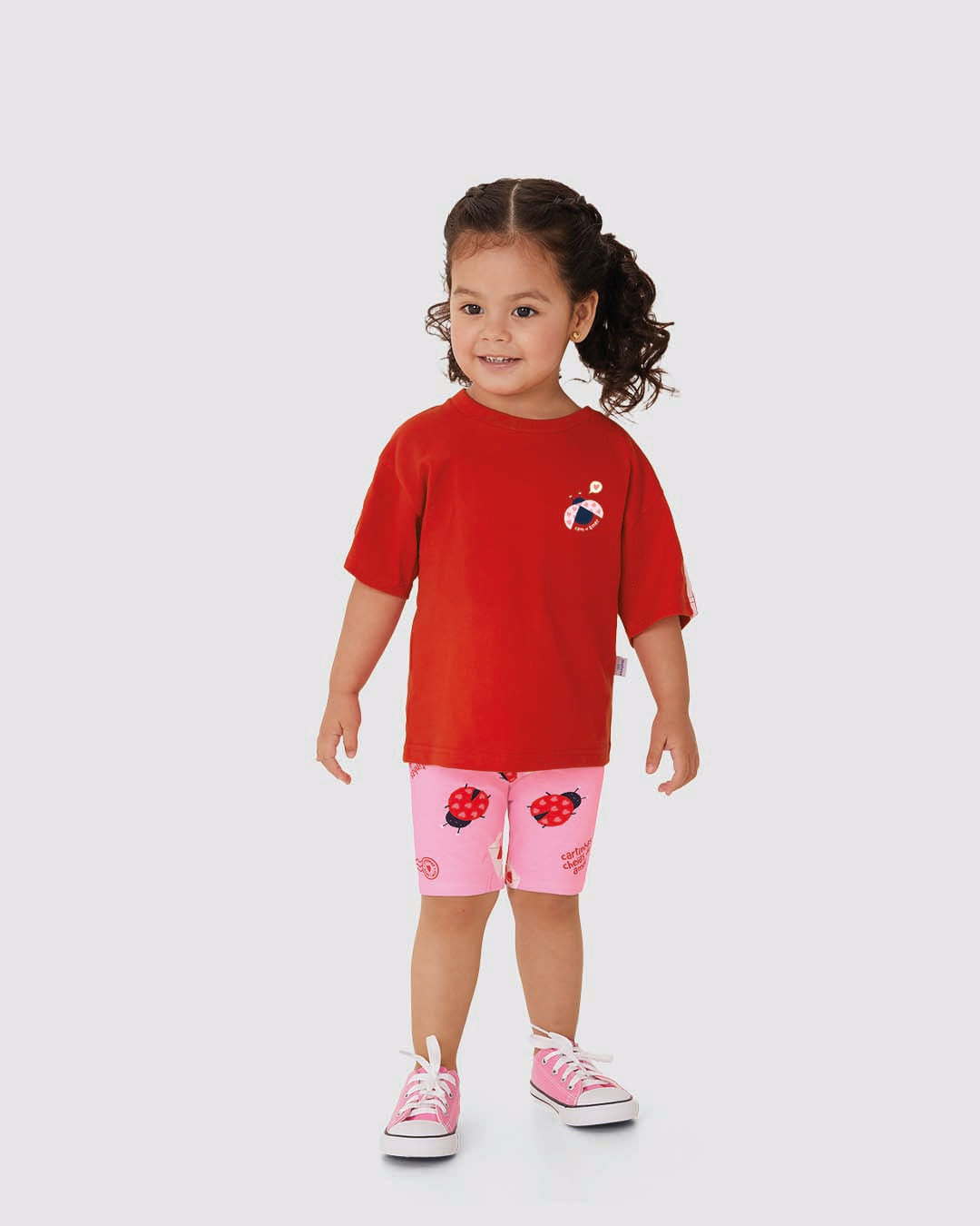 Conjunto Infantil Menina Especial Joaninha Em Malha Algodão Malwee Kids