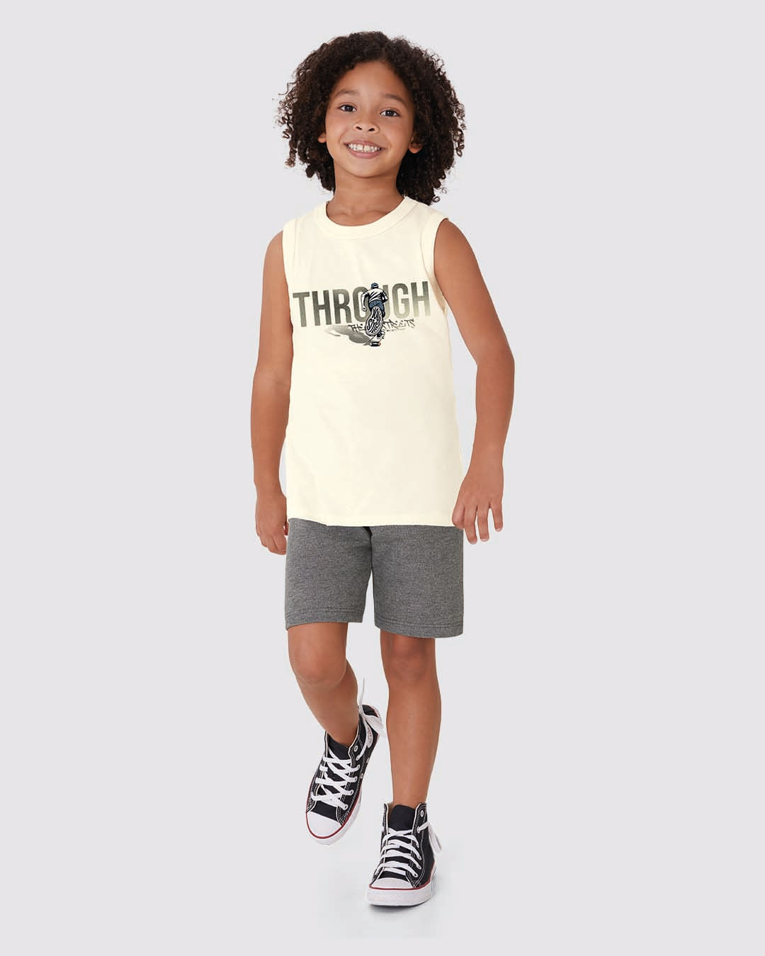 Conjunto Infantil Menino Regata Through The Streets Em Algodão Malwee Kids